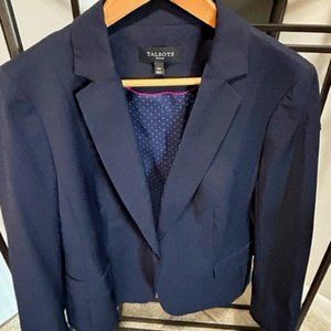 Talbots navy pant suit - pants and blazer 14P Petite